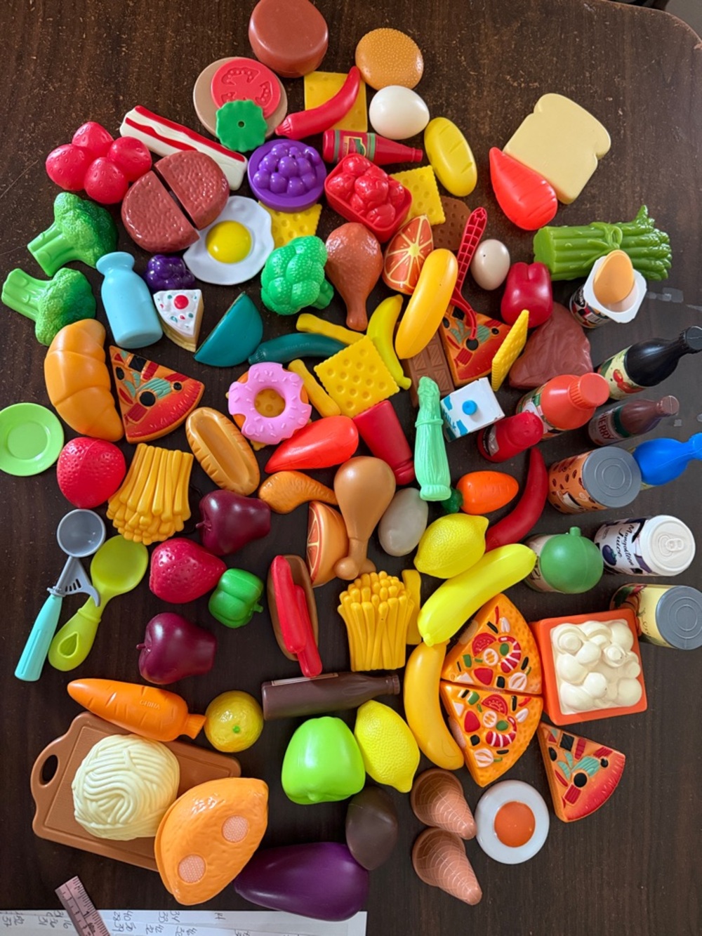 Pretend Play Food Set Fruits & Veggies Huge Lot of Vintage & Modern 80+ Pieces